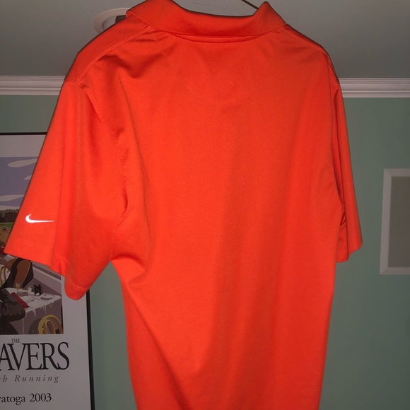 Nike Golf Polo Orange Small Barely Warn - Picture 5 of 6